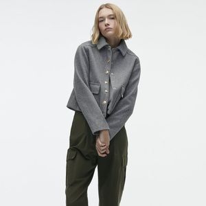 Zara Gold Button Soft Touch Jacket